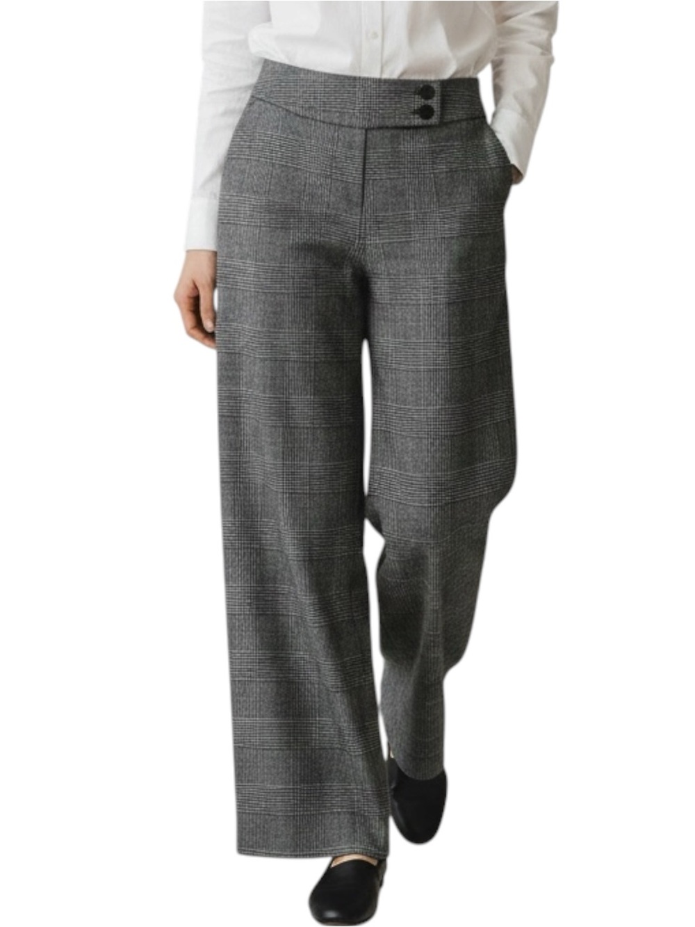 Talbots Gray Black Plaid Wide Leg Dress Pants NWOT Size 2 Academia OfficeCore